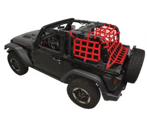 DirtyDog 4x4 Netting 3pc Kit Cargo Sides for 18-24 Jeep Wrangler JL 2 ...