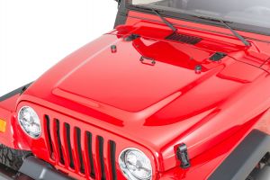 Kentrol Stainless Steel Hood Set for 98-06 Jeep Wrangler TJ & Unlimited 30504-