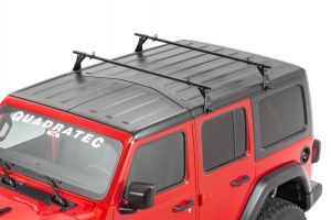 Quadratec Hardtop Drip Rail Mount Cross Bar Rack for 07-18+ Jeep Wrangler JL & JK Ulimited with Factory Hardtop 92034-1020