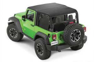 MasterTop Bimini Plus Top with Integrated Grab Handles for 07-18 Jeep Wrangler JK 2-Door 143013-