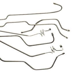 Classic Tube Pre-Formed Stainless Steel Brake Line Kit for 76-80 Jeep CJ-7 with Standard Drum Brakes JE1007SS