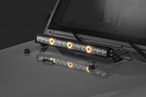 Quadratec J3 LED 28" Light Bar with Hood Mount Brackets and Wiring for 07-18 Jeep Wrangler JK 97109-2512