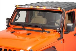 Quadratec J5 LED Light Bar with Windshield Mounting Brackets for 18-20+ Jeep Wrangler JL & Gladiator JT 97109-1125