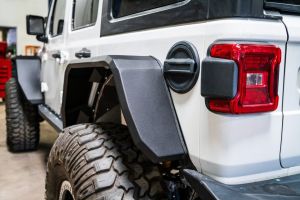 Road Armor Stealth Steel (Wide Fender Flares) Rear for 18+  Jeep Wrangler JL, JLU 518AFRWB