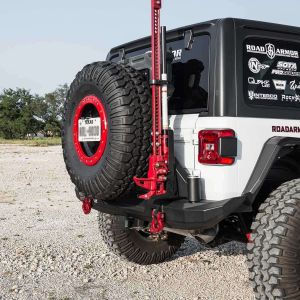 Road Armor Stealth Rear Hi-Lift Jack Mount for 07-18+ Jeep Wrangler JK & JL with Stealth Rear Bumper & Tire Carrier 518RTCHLMB