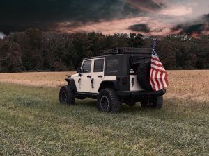 Jeep wrangler flag deals holder