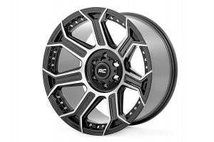Rough Country Rough Country 89 Series Wheel One-Piece Black Machined Gunmetal 20x9 6x5.5 +18mm For 2021-2023 Ford Bronco 2 and 4 Doors 89200912