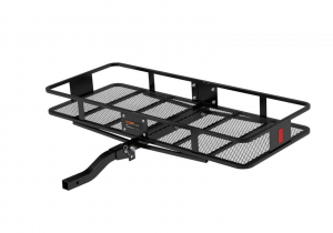 Curt 60" x 24" Black Steel Basket Cargo Carrier (Folding 2" Shank, 500 lbs.) 18153