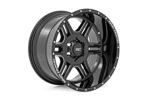 Rough Country Rough Country 92 Series Wheel Machined One-Piece Gloss Black 18x9 6x5.5 +0mm For 2021-2023 Ford Bronco 2 and 4 Doors 92180912
