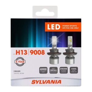 Sylvania #H13 LED Headlight Bulbs (2 Pack) for 07-18+ Jeep Wrangler JK, JL & 20+ Gladiator JT  with Halogen Capsule Headlamps H13SL.BX2