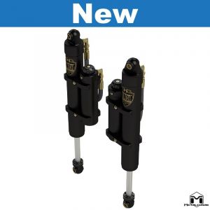 MetalCloak RockSport BLACK, 2.5"/3.5" Reservoir Shocks Rear Pair for 20+ Jeep Gladiator JT 1643