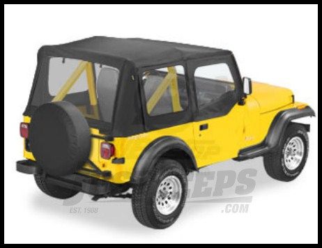 Buy BESTOP Replace-A-Top With Door Skins & Clear Windows In Black Crush For  1986-87 Jeep Wrangler YJ Models 51119-01 for CA$