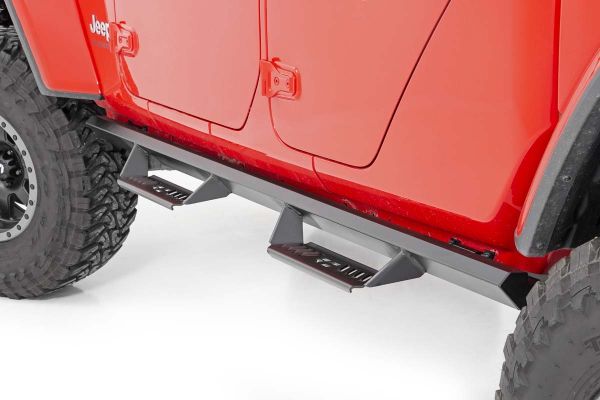 Rough Country Cab-Length AL2 Drop Steps for 20+ Jeep Gladiator