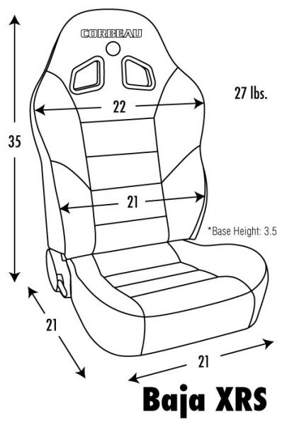 Corbeau Baja XRS Reclining Suspension Seat Pair for 76 18 Jeep Wrangler YJ TJ JK Unlimited