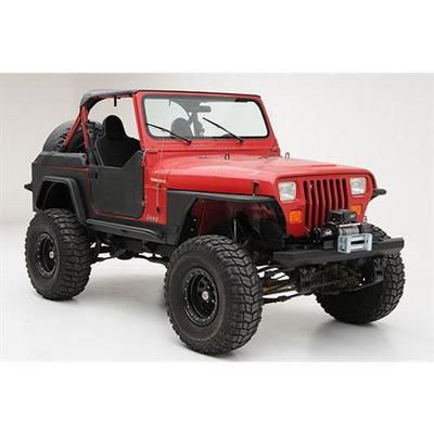 Buy SmittyBilt Brief Top and Windshield Channel Bundle in Black Denim For  1987-91 Jeep Wrangler YJ BIKIYJ879115 for CA$