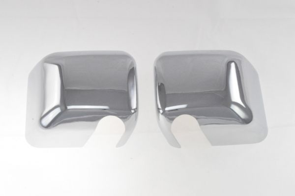 Black Horse Offroad Full Mirror Covers in Chrome for 07-18 Jeep Wrangler JK  & Unlimited JK BH-MC201