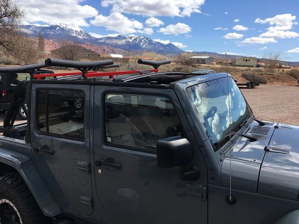 Exposed Racks Under Soft Top Roof Rack for 07-18 Jeep Wrangler JK 2-Door  8-00-9JK2S