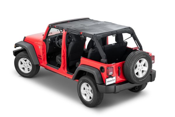 MasterTop Mesh Bimini Plus Top with Integrated Grab Handles for 07-18 Jeep  Wrangler JK Unlimited 142234