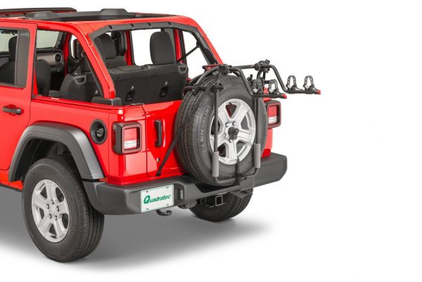 Quadratec Spare Tire Mount 2 Bike Rack for 18+ Jeep Wrangler JL, JLU  