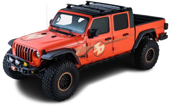 Rhino Rack Vortex RL110 Gutter Mount 2 Bar Roof Rack with Black Bars for 18 Jeep Wrangler JL JLU 20 Jeep Gladiator JT JB0099