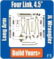 MetalCloak 4.5" 4-Link, Bolt-On Long Arm Suspension & Lift Kit for 18+ Jeep Wrangler JL Unlimited A4445